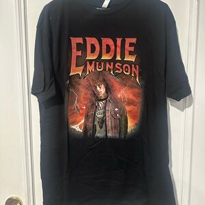Netflix Eddie Munson Black and Red Graphic Tee